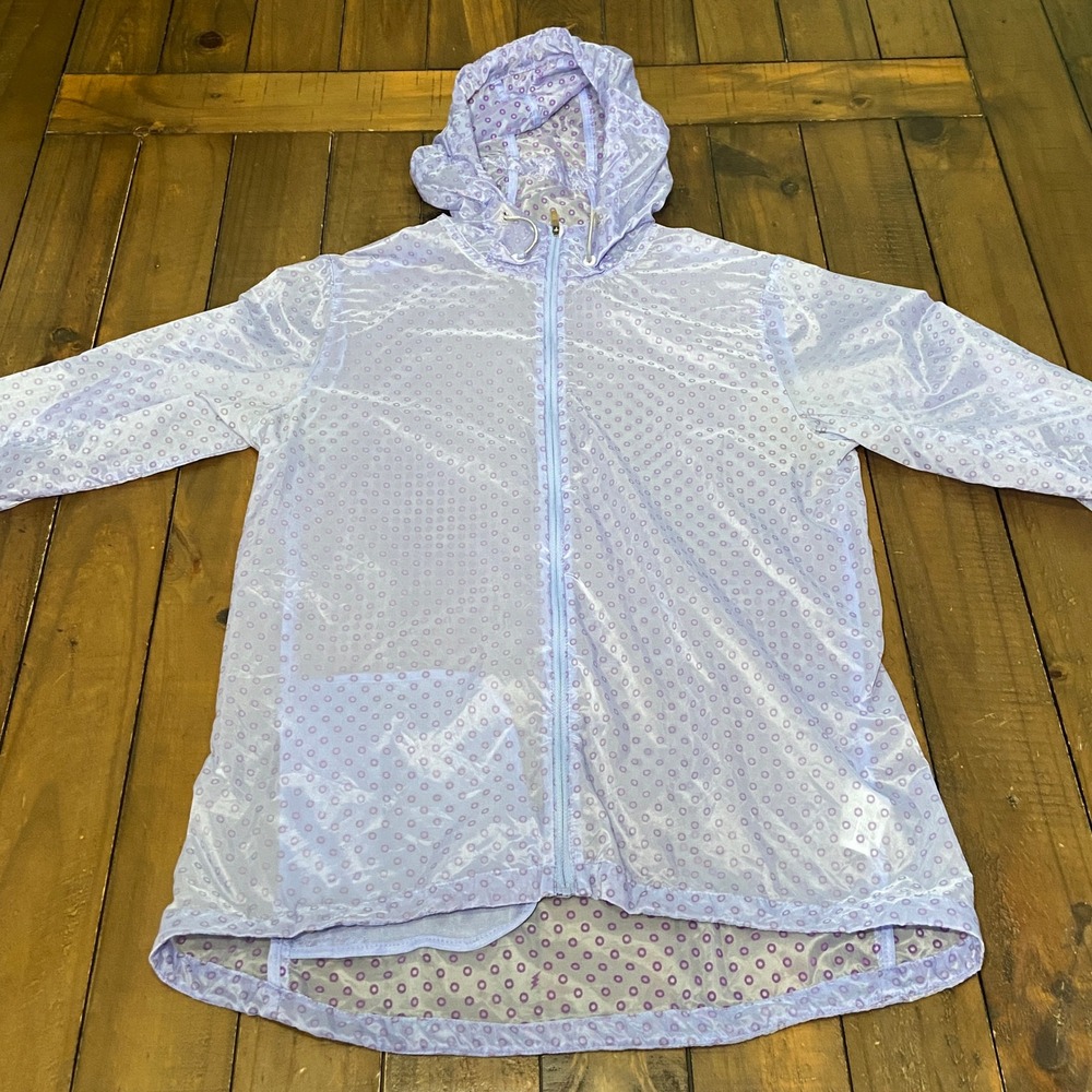 Nike Vapor Cyclone Polka Dot Running Jacket Windbreaker Full Zip Purple Womens M